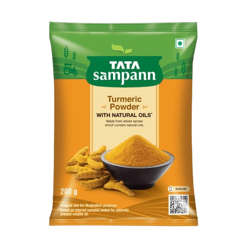 Turmeric Powder, Haldi Powder | With Natural Oils | Minimum 3% Curcumin | 100% Pure | Hygienically Packed